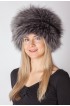 Blue fox fur hat